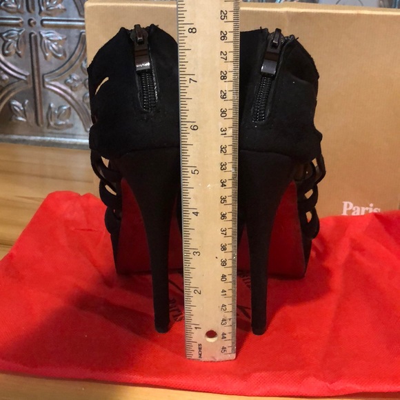 Black Strappy Heels - Picture 4 of 5